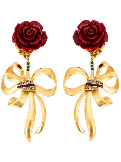 dolce gabbana rose earrings|Dolce & Gabbana earrings for women.